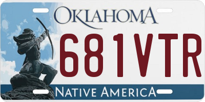 OK license plate 681VTR