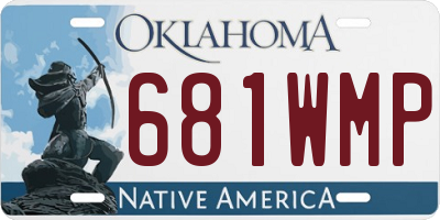 OK license plate 681WMP