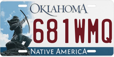 OK license plate 681WMQ