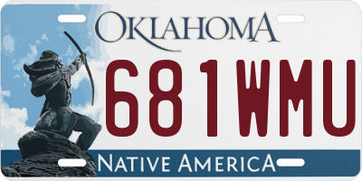 OK license plate 681WMU
