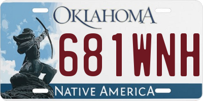 OK license plate 681WNH