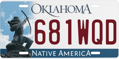 OK license plate 681WQD