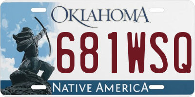 OK license plate 681WSQ