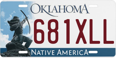 OK license plate 681XLL