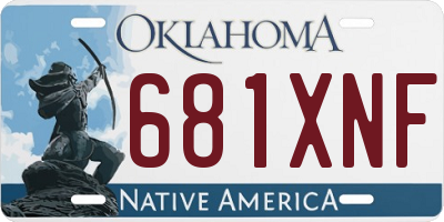 OK license plate 681XNF