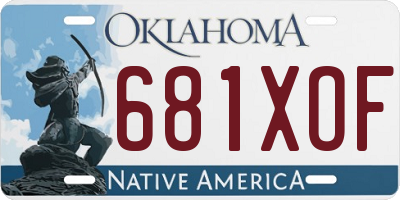 OK license plate 681XOF