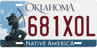 OK license plate 681XOL