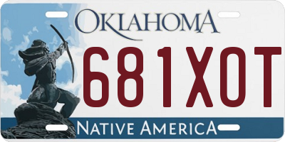 OK license plate 681XOT