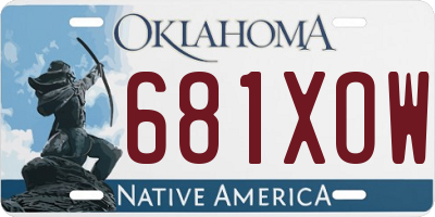 OK license plate 681XOW