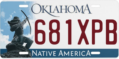 OK license plate 681XPB