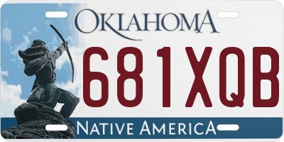 OK license plate 681XQB