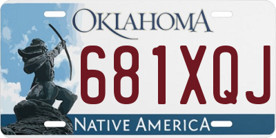 OK license plate 681XQJ