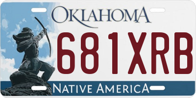 OK license plate 681XRB