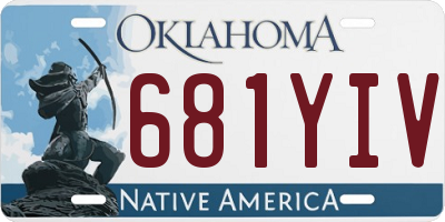 OK license plate 681YIV