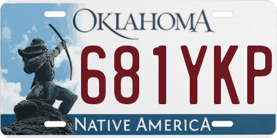 OK license plate 681YKP