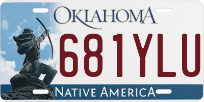 OK license plate 681YLU