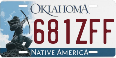OK license plate 681ZFF