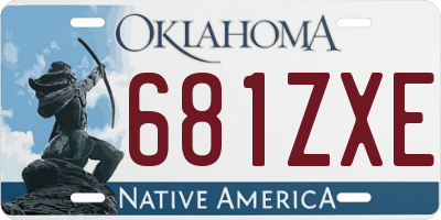 OK license plate 681ZXE