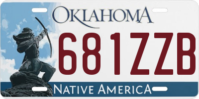 OK license plate 681ZZB