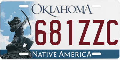 OK license plate 681ZZC