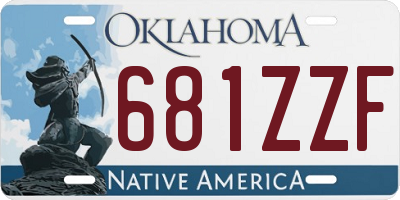 OK license plate 681ZZF