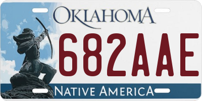 OK license plate 682AAE