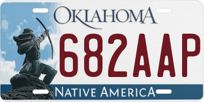 OK license plate 682AAP