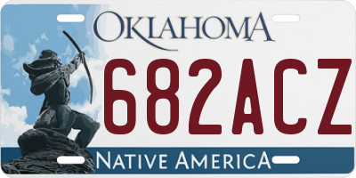 OK license plate 682ACZ