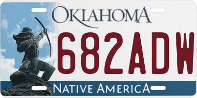 OK license plate 682ADW