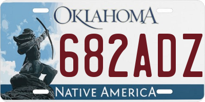 OK license plate 682ADZ