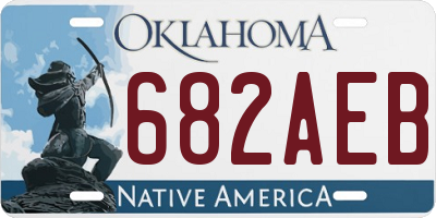 OK license plate 682AEB