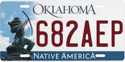 OK license plate 682AEP