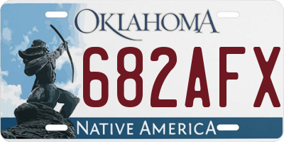 OK license plate 682AFX