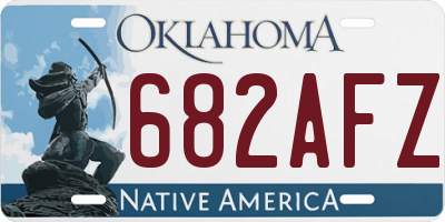 OK license plate 682AFZ