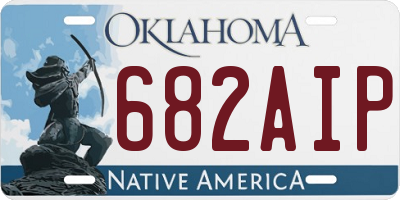 OK license plate 682AIP