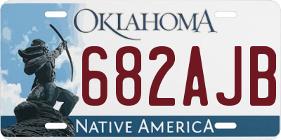 OK license plate 682AJB