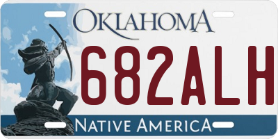 OK license plate 682ALH