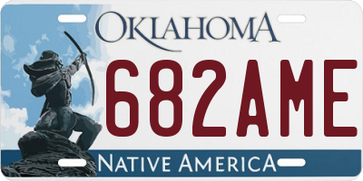 OK license plate 682AME