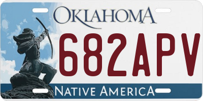OK license plate 682APV