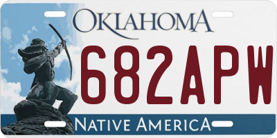 OK license plate 682APW