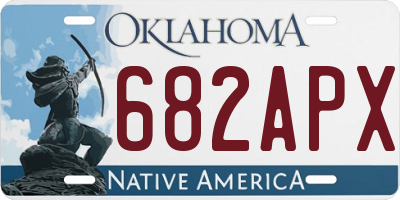 OK license plate 682APX