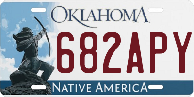 OK license plate 682APY