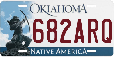 OK license plate 682ARQ