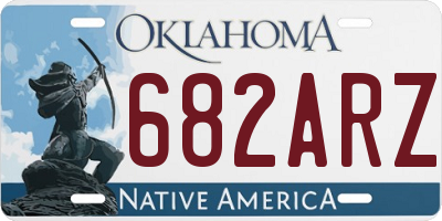 OK license plate 682ARZ