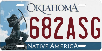 OK license plate 682ASG
