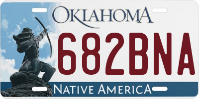 OK license plate 682BNA
