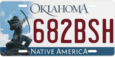 OK license plate 682BSH