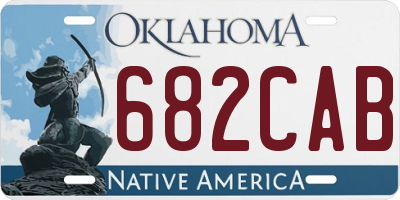 OK license plate 682CAB