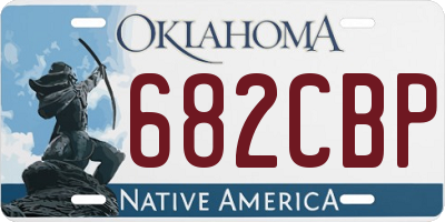 OK license plate 682CBP