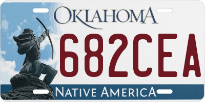 OK license plate 682CEA